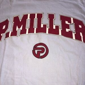 P. Miller White and Red Graphic T-Shirt Vintage